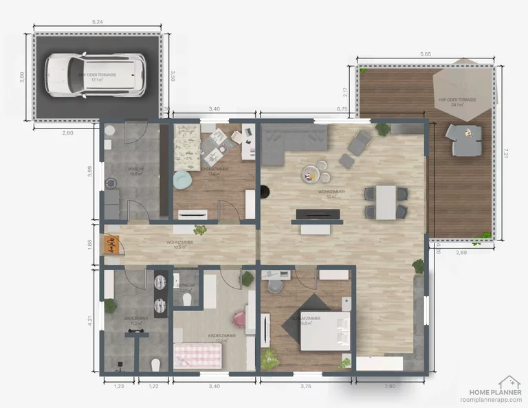 Individuelle Planung der Grundrisse